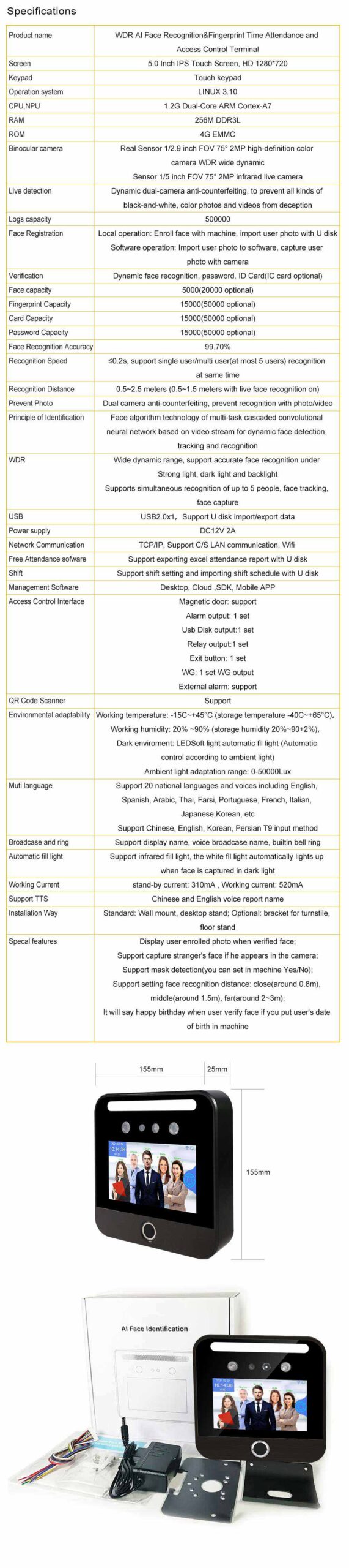 AI Face Fingerprint Time Attendance - Image 12